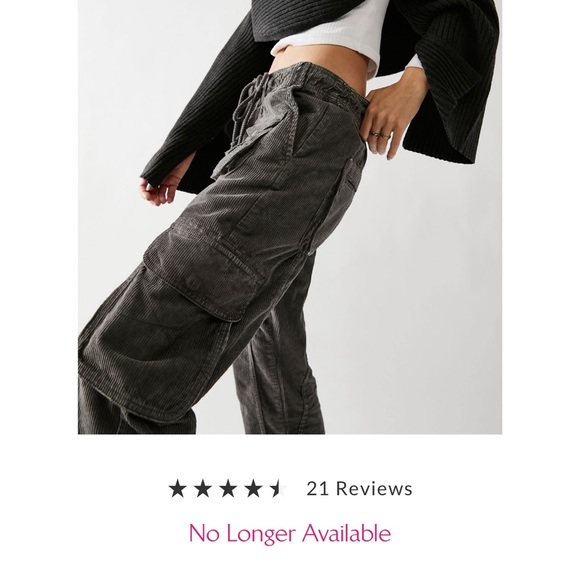 Free people brown Tahiti corduroy cargo pants small - Picture 3 of 5